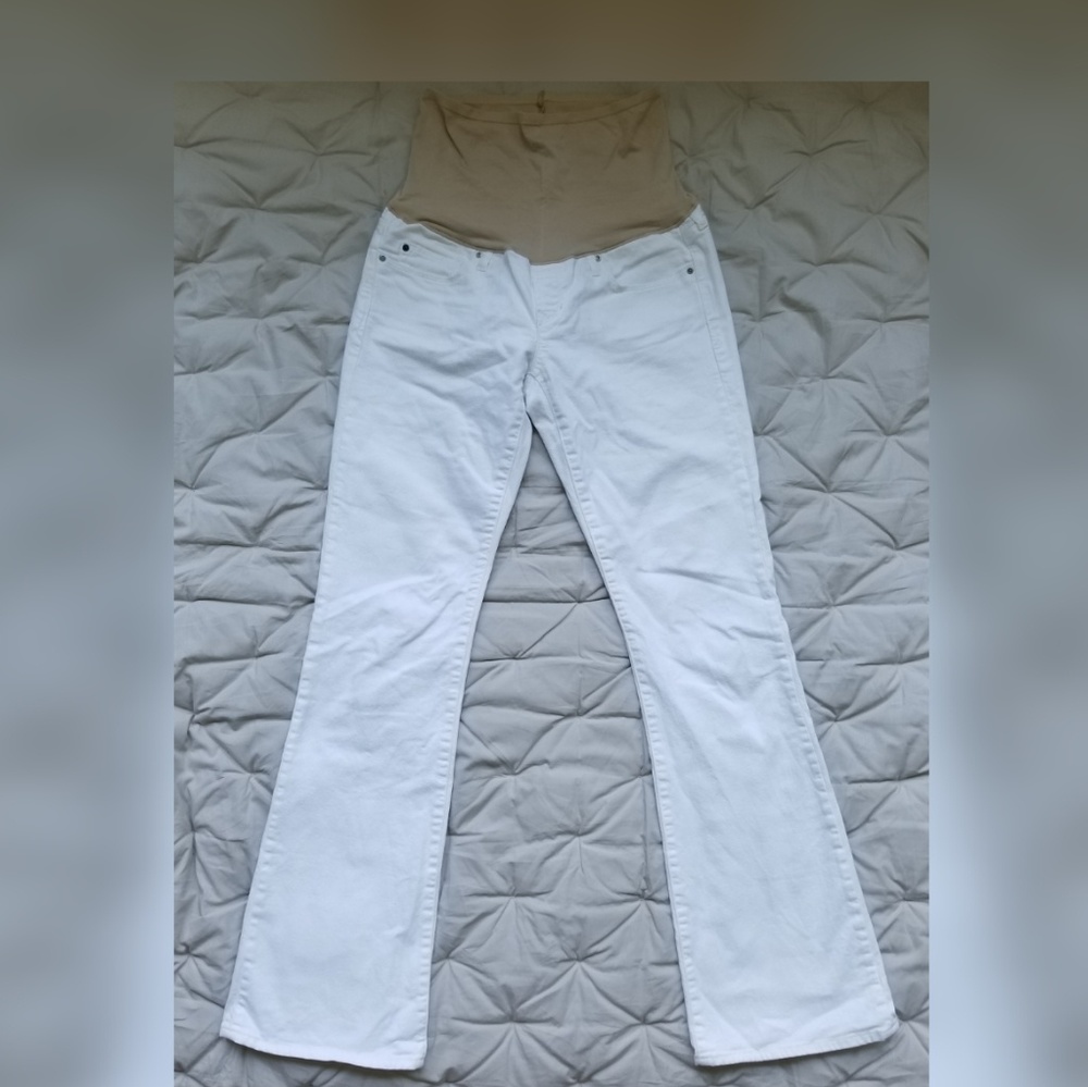 Maternity White Bootcut Jeans Sz 26/2